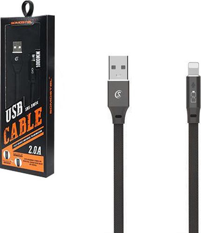 Kabllo USB Lightning Somostel, me najlon, 1 m, i zi