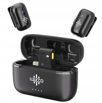 Set mikrofoni pa tela Luucco MiniPods K2, Lightning, 2 copë, i zi