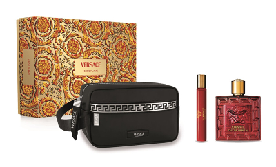 Set për meshkuj Versace Eros Flame, EDP 100 ml + EDP 10 ml + çantë kozmetike