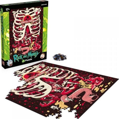 Puzzle Winning Moves Rick and Morty Anatomy Park, 1000 copa, 66.5 x 50 cm, shumëngjyrësh