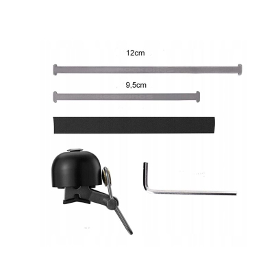 Zile biçiklete Rockbros 15-1BBK Retro, çelik inox, diametër 21–31.8 mm, e zezë