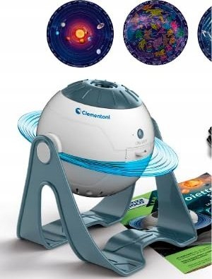 Lodër planetarium projektor Clementoni Scientific Fun 50871, LED, me aplikacion 3D, gri me të bardhë