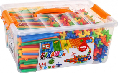 Lodër ndërtimi BIC Straws, 800 copa, shumëngjyrëshe