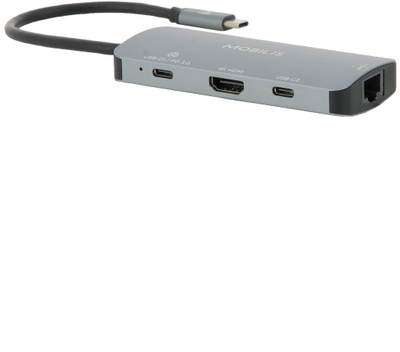 Docking station Mobilis 001382, USB 3.2 Gen 1 Type C, 100W PD, gri