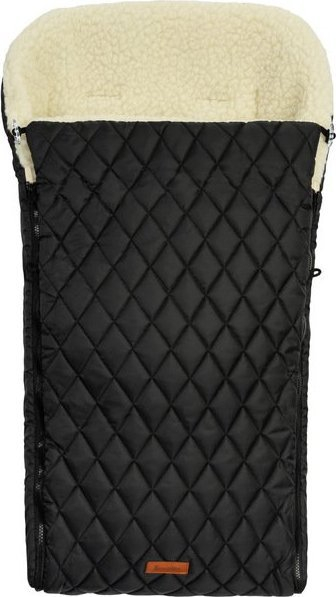Qese gjumi për karrocë Sensillo Quilted Wool, lesh, 95x40cm, e zezë
