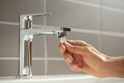 Rubinet lavamani Hansgrohe Rebris E, njëlevësor, me set shkarkimi, krom