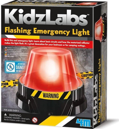 Set edukativ 4M Flashing Emergency Light, llambë emergjence pulsuese, për fëmijë 5 vjeç e lart, shumëngjyrëshe