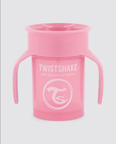 Shishe për bebe Twistshake 360 6+ muaj, Rozë Pastel
