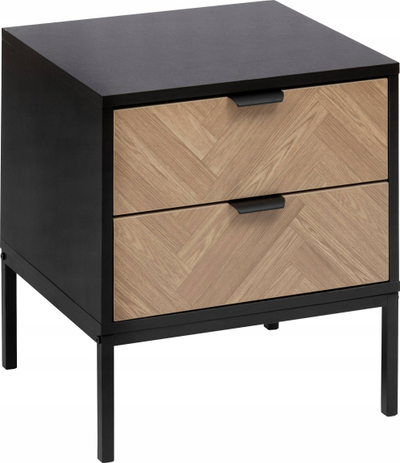 Метален рафт Non Cabinet Loft со шеврони, 50 x 40 x 45 cm, до 30 kg, црн