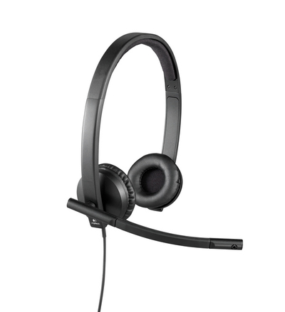 Kufje Logitech H570e, me kabllo, të zeza