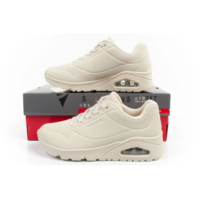 Женски патики Skechers Uno W 73690 OWHT, Air Cooled Memory Foam, Skech Air, беж