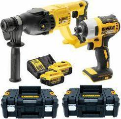Set veglash elektrike Dewalt DCK2023M2T QW, 18V XR, 2 bateri 4.0Ah, i verdhë