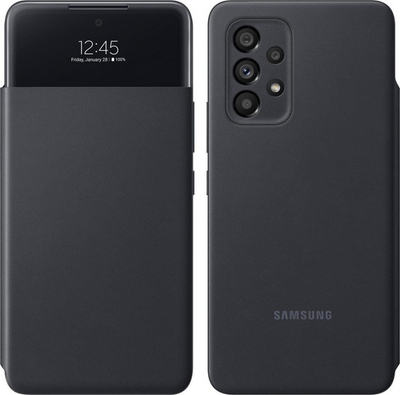 Mbrojtëse telefoni Samsung S View Wallet Cover për Samsung Galaxy A53 5G, e zezë
