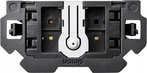 Buton elektrik Simon 100 Series 10000150-039, mekanizëm ndërprerësi, sistem 1 click, i zi