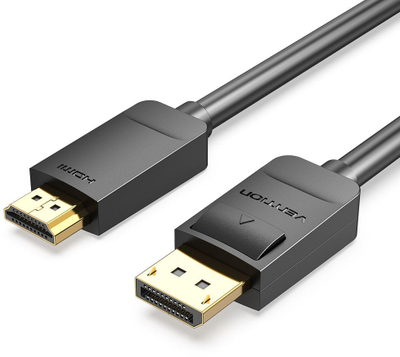 Kabllo Vention DisplayPort në HDMI, 1.5m, e zezë