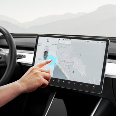 Мат заштитен филм за екран Tesla Model 3 2017-2023 Grizz MatteScreen, против отпечатоци од прсти, со апликатор