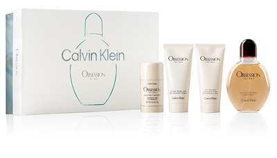 Set për meshkuj Calvin Klein Obsession For Men, EDT 125 ml + deodorant 75 ml + balsam pas rrojës 100 ml + xhel dushi 100 ml