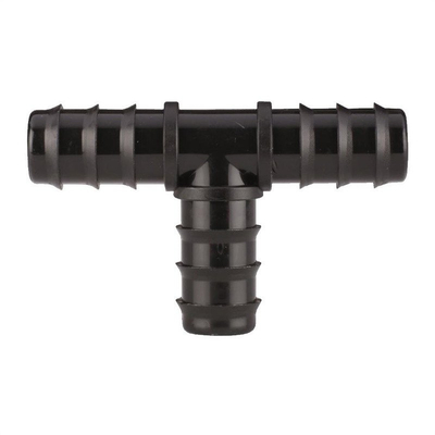 Fiting T për tuba TG Tee, 16mm, plastik, i zi