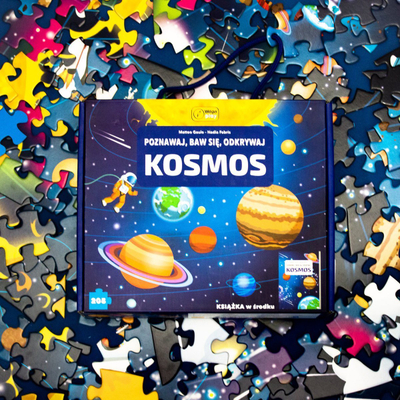 Set puzzle dhe libër Wilga Kosmos, 200 pjesë, për kalamaj, shumëngjyrësh