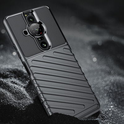 Mbulesë telefoni Thunder Case Flexible Armored për Sony Xperia Pro I, TPU, e zezë