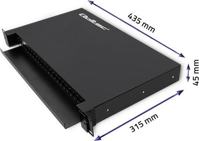 Kuti shpërndarëse me fibra optike Qoltec (54480), 4 porte SC / SX, e zezë