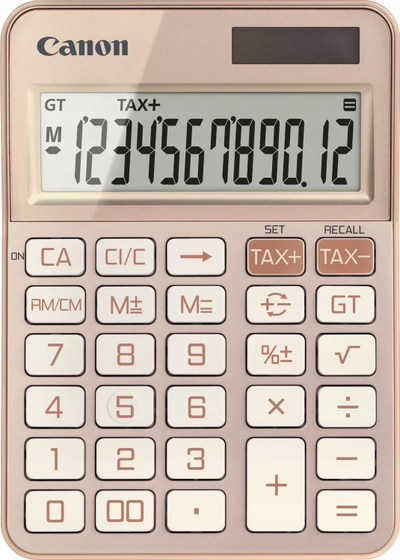 Kalkulator shkencor Canon KS-125KB-RG, ekran i madh, me dy lloj furnizimi, gri