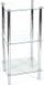 Raft në dysheme për banjo A014, 3 rafte xhami, metal krom, transparent