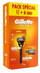 Set brisk rroje Gillette Fusion5, 1 dorezë, 6 koka zëvendësuese, portokalli