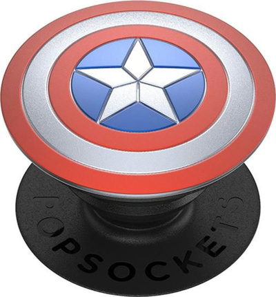 Mbajtës telefoni PopSockets PopGrip Marvel Captain America Shield, enamel, shumëngjyrësh