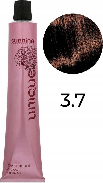 Bojë flokësh Subrina Professional Unique 3/7, 100 ml, kafe gështenjë e errët