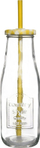 Shishe qelqi me pip, 250ml, kapak metal, transparente