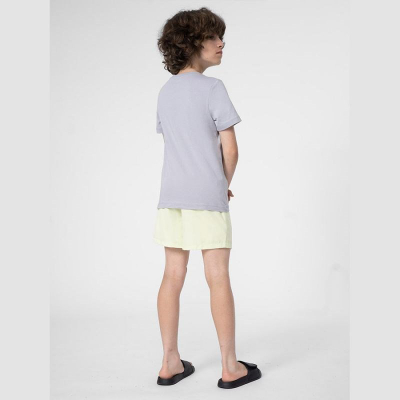 Shorce noti për çuna 4F Junior Board Shorts M018 42S, që thahen shpejt, jeshile e çelët