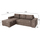 Sofa këndore Nacho e majtë (HM3279.03L), kaftë/ argjendtë