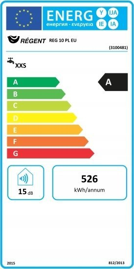 Ngrohës uji elektrik Regent 10 O EU, 10L, montim horizontal, i bardhë