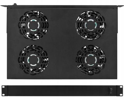Panel me 4 ventilatorë për kabinet Rack Pulsar RAWP-1, për ajrosje edhe ftohje