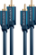 Kabllo audio ClickTronic Casual Series, RCA në RCA, 5 m, blu e errët