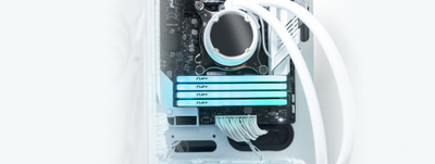 Memorie RAM Kingston Fury Beast RGB, DDR4, 16GB, 3200 MHz, CL16, e bardhë