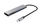 Qendër USB-C Halyx Fast, 3 porte, lexues kartash SD/microSD, i argjendtë