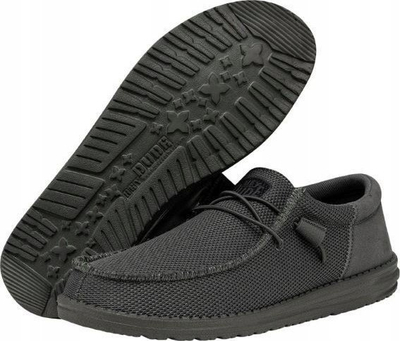 Atlete slip-on Heydude Wally Funk Mono për burra, me taban Flex &amp; Fold, të zeza