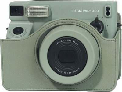 Çantë mbrojtëse Loveinstant për Fujifilm Instax Wide 400, lëkurë eko, jeshile