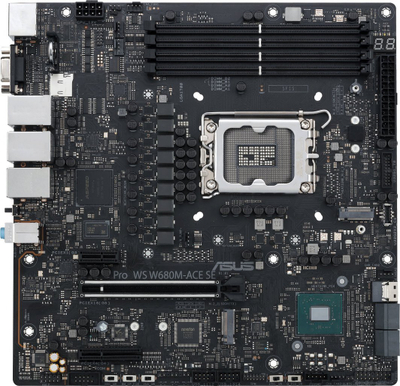 Pllakë amë ASUS PRO WS W680M-ACE SE, Intel W680, Socket 1700, 4 slota, Micro ATX