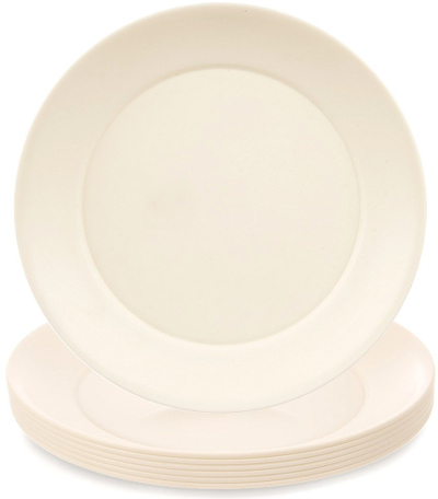 Set pjatash të cekëta STALMAN SANDY, plastikë, 23.5 cm, 6 copë, krem