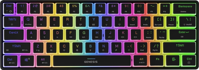 Tastierë gaming pa tela Genesis Thor 660 G2, mekanike 60%, Bluetooth, RGB, e zezë