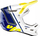 Helmetë për biçikletë 100% Full Face Rastoma, L (59-60 cm), e bardhë/ e kaltër/ e verdhë