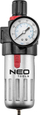 Filtri ndarës uji me rregullator Neo Tools 14-732, 1/2", strehim metalik, gri e zezë