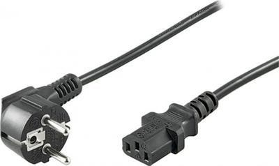 Kabllo rryme No Name CEE7 në C13, 230V, 1m, e zezë