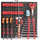 Set mbajtësesh paneli veglash Kistenberg Bineer Hooks, 20 copë, plastikë, i kuq