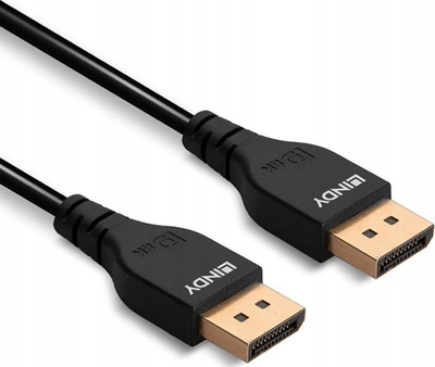 Kabllo DisplayPort Lindy Slim, 1.4, 2m, e zezë