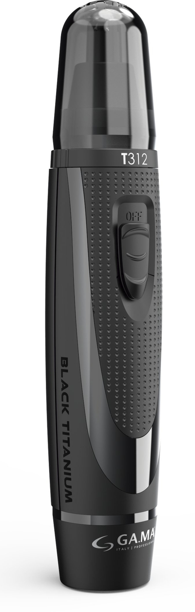 Сет машинка за потстрижување брада и коса GAMA Black Titanium Tweezer Set T744, без кабел, тример за нос и уши, црна