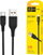 Kabllo USB Denmen USB A me USB C, 1 m, 2.4A, e zezë